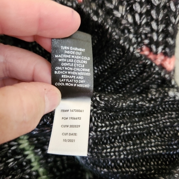 Torrid Sweater Women's sz 00 - Med/Lg 10 Chunky Pullover Striped Raglan Sweater - Picture 5 of 8